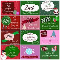 Image result for Printable 12 Days of Christmas Calendar