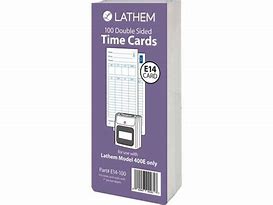 Image result for Lathem Time Charts by Tenths Place