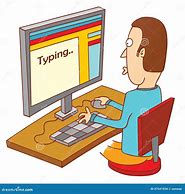 Image result for Typing On Computer Clip Art