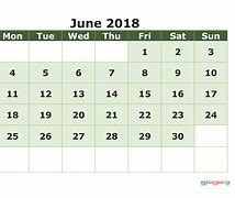 Image result for Monday 18th June 2018 Calendar