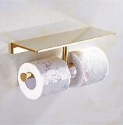 Image result for Brushed Gold Toilet Roll Holder Shelf