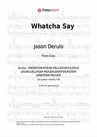 Image result for Whatcha Say Sheet