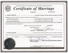 Image result for USA Marriage Certificate