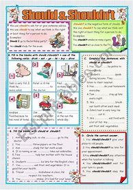 Image result for Should and Shouldn't for Kids