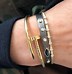 Image result for 18 Carat Gold Nail Bangle Bracelet