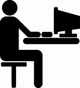 Image result for Cartoon Black White Icon Computer Lab