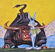 Image result for Bugs Bunny Bull Snorting Fat