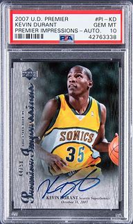 Image result for Kevin Durant Signed Rookie Card