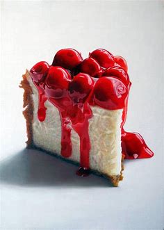 Mary Ellen Johnson - Cherry Cheesecake, Painting For Sale at 1stdibs