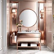 Image result for Cute Rose Gold Bathroom Ideas