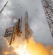 Image result for Pics of Launch of Ariane 5 of James Webb Telescrope