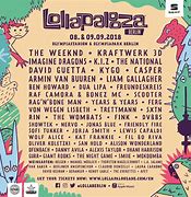 Image result for Line Up 2018 Lollapalooza Chicago