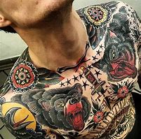 Image result for Gothic Victorian Chest Tattoos