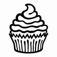 Image result for Cupcake Vector Black White