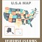Image result for Colorful USA Map
