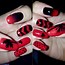 Image result for Red and Black Short Nails