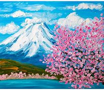 Image result for Mount Fuji Painting On Wall
