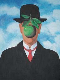 Image result for Classic Painting Man in Suit with Apple