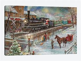 Image result for Christmas Train Art