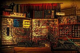 Image result for Wall of Synthesizers