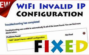 Image result for Invalid IP Configuration