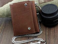 Image result for Quality Leather Chain Wallet