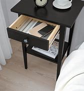 Image result for IKEA Black Bedside Table