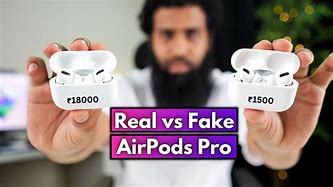 Image result for AirPods vs Fake