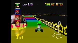 Image result for mario karts 64 rainbow rd