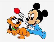 Image result for Baby Mickey Mouse and Pluto