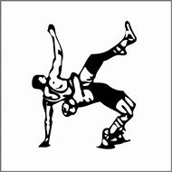 Image result for Wrestling Clip Art Black White