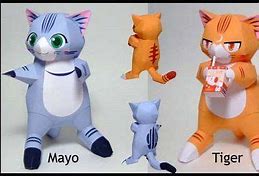 Image result for Papercraft Anime Cat