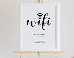 Image result for Wi-Fi Sign Guests