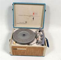 Image result for Vintage Suitcase Style Record Player with Hinged Speakers