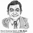 Image result for Drawing of Mr Bean