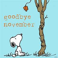 Image result for Goodbye October Hello November Snoopy