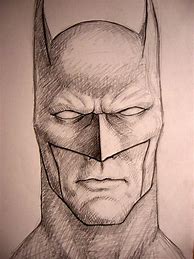 Image result for Batman Portrait Black and White Drawing