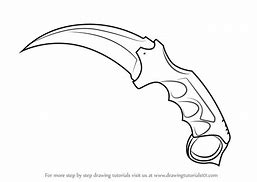 Image result for CS GO Karambit Drawing