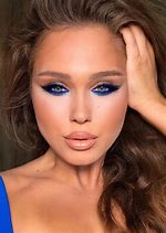 Image result for Models with Blue Makeup