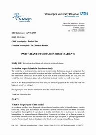 Image result for Participant Information Sheet