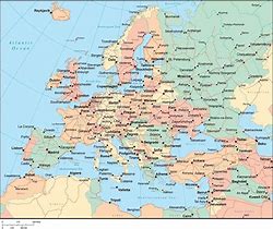 Image result for Map of Europe with Capital Cities for Kids
