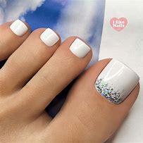 Image result for White Toe Nail Designs