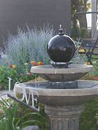 Image result for Solar Water Features with Lights