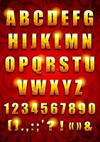 Image result for Gold Alphabet Set Free