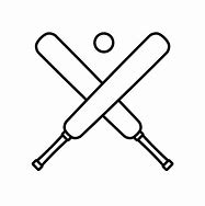 Image result for Cricket Bat and Ball Icon