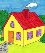 Image result for How to Draw Cartoon House