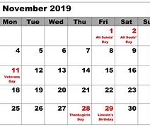 Image result for November Calendar with Holidays