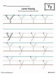Image result for Letter Y Tracing Printable Color It