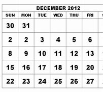Image result for Dec 2012 Calendar