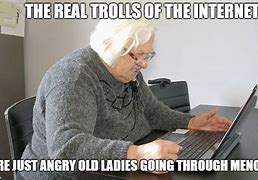 Image result for Old Lady Computer Meme